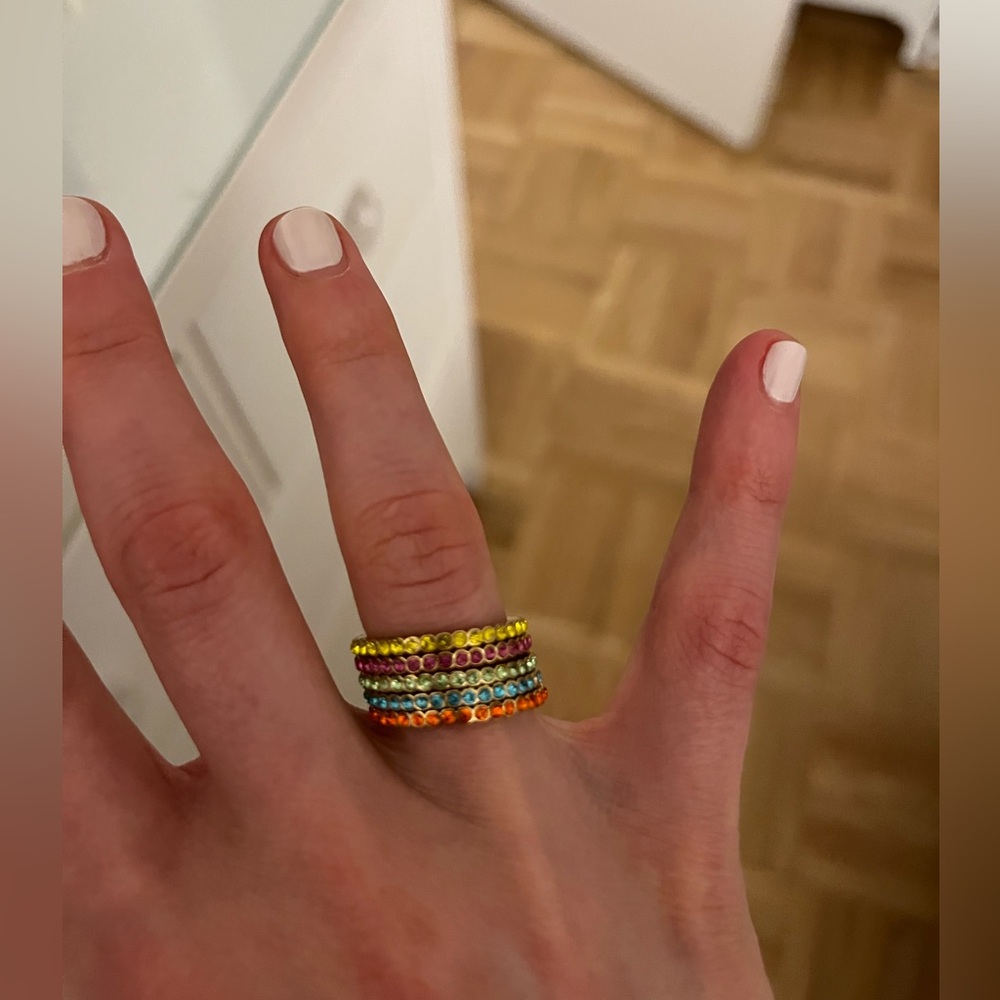 Colorful Stacking Rings Set